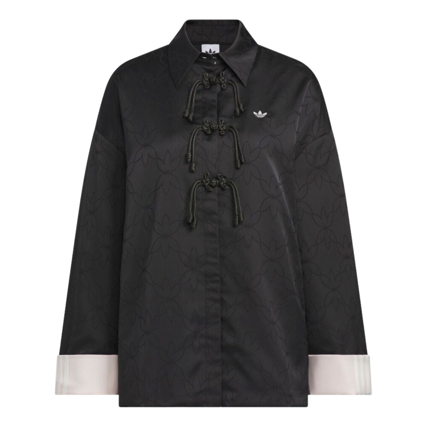 (WMNS) adidas New Chinese Loose Fit Shirt Jacket Asia Sizing 'Black' KB6407