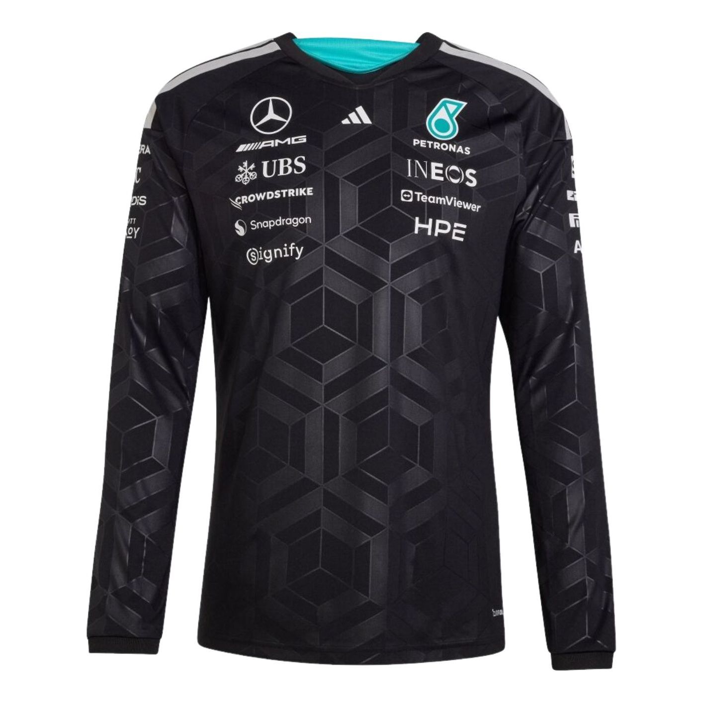 adidas x Mercedes AMG Petronas Formula 1 Longsleeve Team Driver Jersey 'Black' KF0148