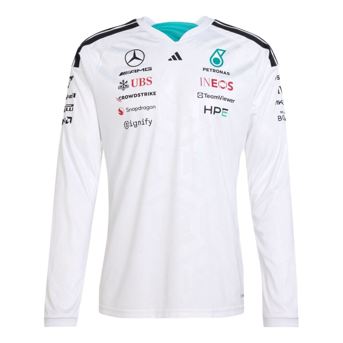 adidas x Mercedes AMG Petronas Formula 1 Longsleeve Team Driver Jersey 'White' KF0147
