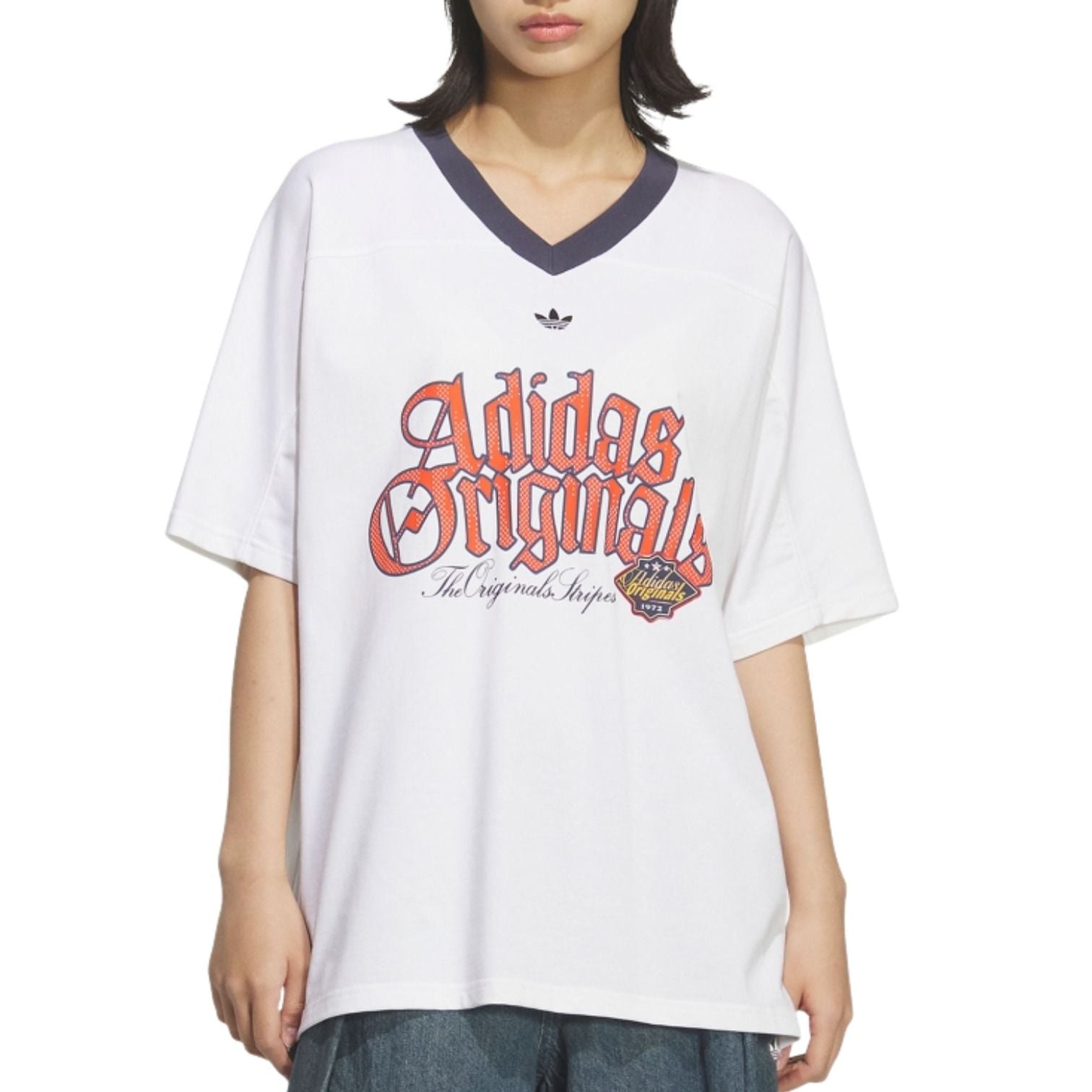 adidas Loose Fit T-Shirt Asia Sizing 'White' KT3062