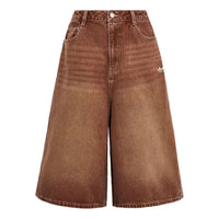 adidas Denim Shorts Asia Sizing 'Brown' KW2002