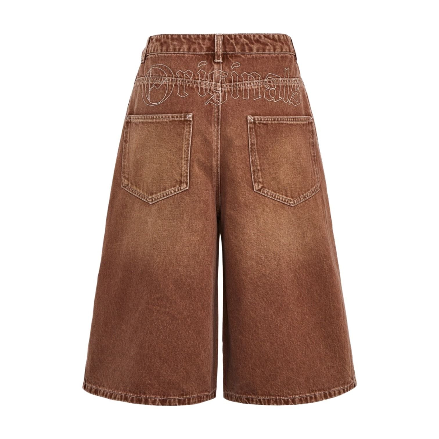 adidas Denim Shorts Asia Sizing 'Brown' KW2002