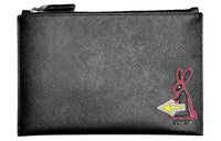 PRADA Safiano Leather Clutch Men's Black