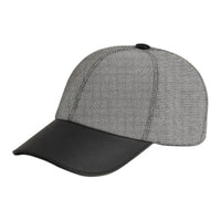 HERMES Silk Cotton Polyurethane Baseball Caps Men's Black