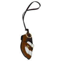 MIU MIU Leather Keychains Women's Brown