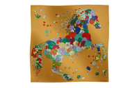 HERMES Silk Scarves Women's Yellow