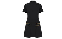 LOUIS VUITTON Short Sleeved Dress Women's Black