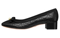 DIOR Chunky Heel High Heels 3cm Women's Black