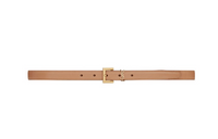 SAINT LAURENT Pin Buckle Soft Leather Belts Women's Brown Width: 2CM