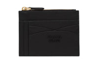 PRADA Saffiano Leather Card Holder Women's Black
