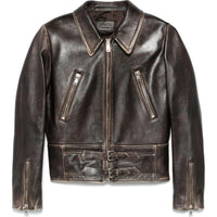 PRADA Leather Jacket Women's Brown