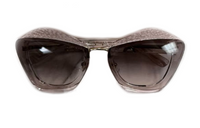 MIU MIU Irregular Shape Sunglasses Women's Brown