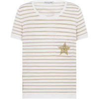 DIOR SS25 T Shirt Women's White Gold
