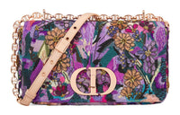 DIOR Caro Leather Shoulder Bag Crossbody Bag Medium Size Women's Purple