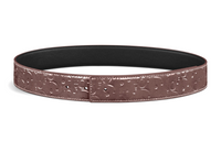 DIOR Double-Sided Print Effect Leather Leather Belts Men's Plum Red Width: 3.5cm