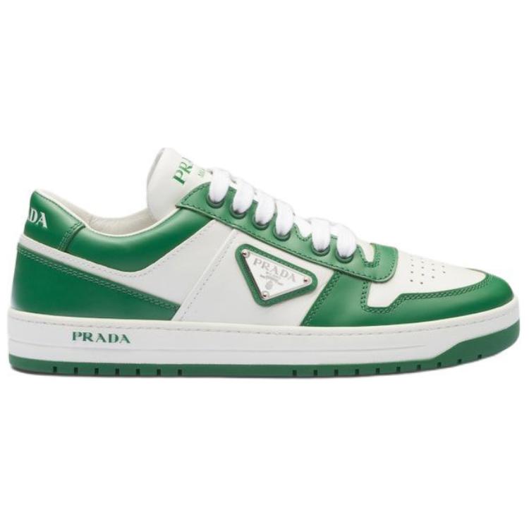 PRADA Abrasion Resistant Low Top Skateboard Shoes Men's White Green