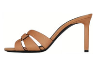 SAINT LAURENT Tribute 90mm Interwoven Mules