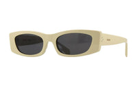 CELINE Acetate Irregular Shape Sunglasses Women's Beige