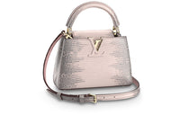 LOUIS VUITTON Capucines Lizard Skin Shoulder Bag Crossbody Bag Handbag Mini Women's Light Pink