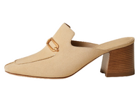 HERMES Gisele Wrap-toe Slippers Women's Beige