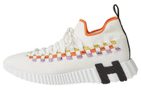 HERMES Fle Mid-Top Sports Casual Shoes Women's White