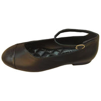 CHANEL Flat Mary Jane Shoes Women's Black