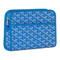 GOYARD JOUVENCE Canvas With Leather Toiletry Bag Small Size Unisex Blue