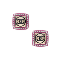CHANEL Earrings Women's Pink, Gold