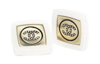 CHANEL Stud Earrings Women's White