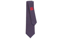HERMES Ties Men Marine Blue/Red