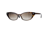 CHANEL Acetate Calfskin Irregular Shape Sunglasses Women's Tortoiseshell
