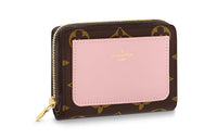 LOUIS VUITTON Canvas Coin Purse Women's Brown/Pink