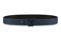 LOUIS VUITTON Cow Leather Leather Belts Men's Width: 3.5cm