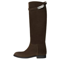HERMES Jumping Knee-high Boots Women's Brown