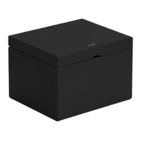 SAINT LAURENT Leather Storage Boxes Small Size Women's Black