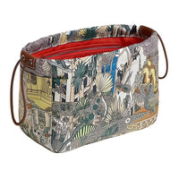 HERMES Fourbi Silk With Barenia Calfskin Bag Insert Handbag Women's Multicolor