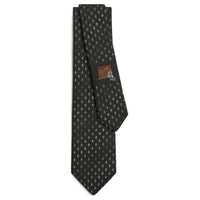HERMES Mulberry Silk Silk Ties Men's Black