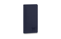 LOUIS VUITTON Cow Leather Wallet Regular Men's Ocean Blue