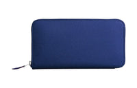 HERMES Epsom Calfskin Wallet Unisex 7T Electric Blue