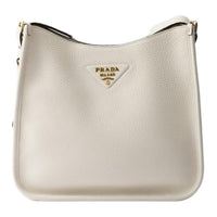 PRADA Cow Leather Crossbody Bag Shoulder Bag Medium Size Women's White