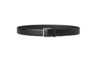 Loro Piana Brand Logo Pin Buckle Leather Belts Men's Black