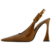 SAINT LAURENT Dune Spool Heel High Heels 11cm Women's Brown