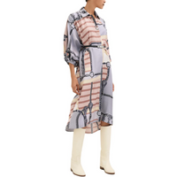 HERMES Short-Sleeved Dresses Women's Blue
