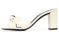 SAINT LAURENT Slide Slippers Women's White