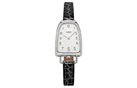 HERMES Galop D'Hermes Wrist Watch Quartz Movement Genuine Leather Strap White Dial Women's Watch