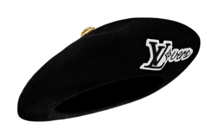LOUIS VUITTON Sheep Wool Berets Men's Black