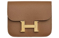 HERMES Constance Slim Cow Leather Clutch Wallet Fanny Pack Regular Women's Chestnut