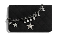 CHANEL Suede Shoulder Bag Crossbody Bag Handbag Women's Black