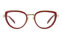PRADA Eyeglass Frames Women's Red