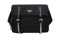 PRADA Nylon Crossbody Bag Fanny Pack Women's Black